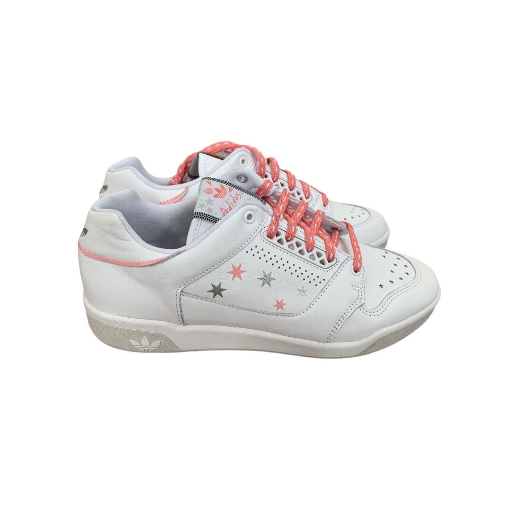 Adidas White Slam Court Originals Low Top Lace Up Women Sneaker 7.5